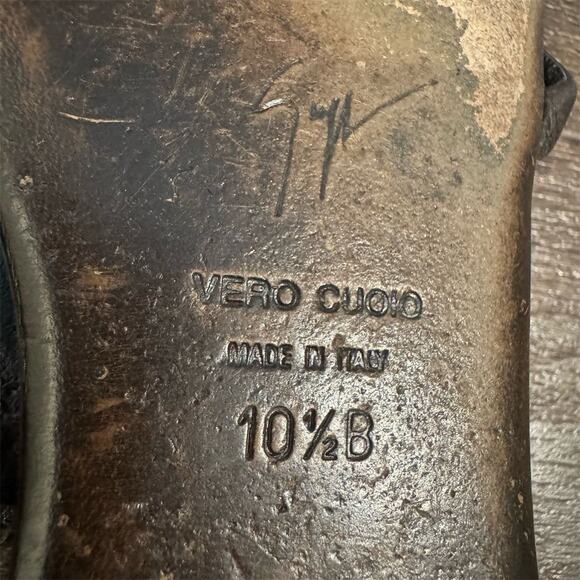 Giuseppe Zanotti Camo Floral Thong Sandals Black Size 10.5 Strappy FLAWS READ - Picture 8 of 10